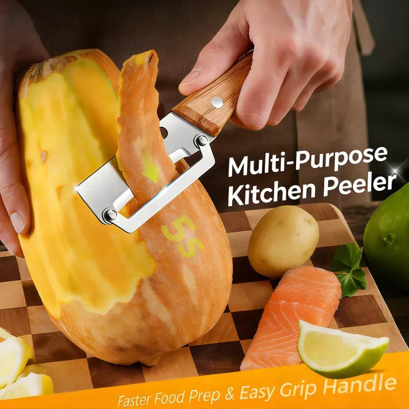 Stainless Steel-Natural Non-slip Wooden Handle Knife (BUY 1 GET 1 FREE)