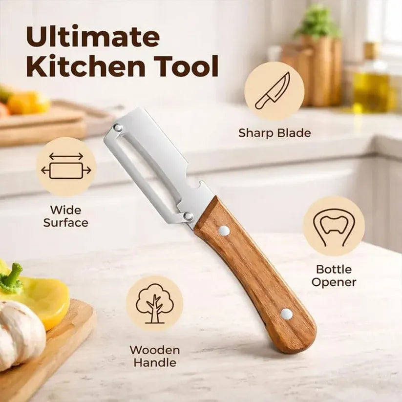 Stainless Steel-Natural Non-slip Wooden Handle Knife (BUY 1 GET 1 FREE)