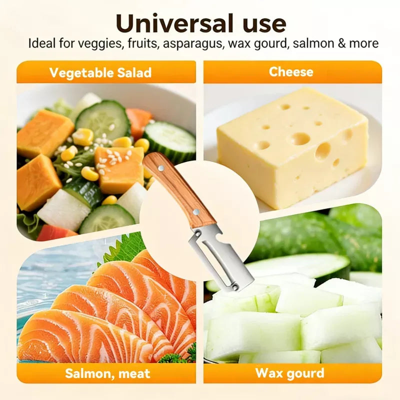 Stainless Steel-Natural Non-slip Wooden Handle Knife (BUY 1 GET 1 FREE)