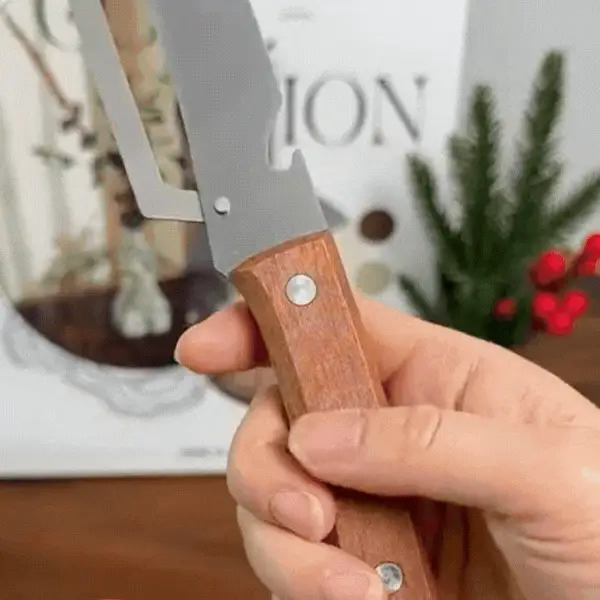 Stainless Steel-Natural Non-slip Wooden Handle Knife (BUY 1 GET 1 FREE) - Image 7